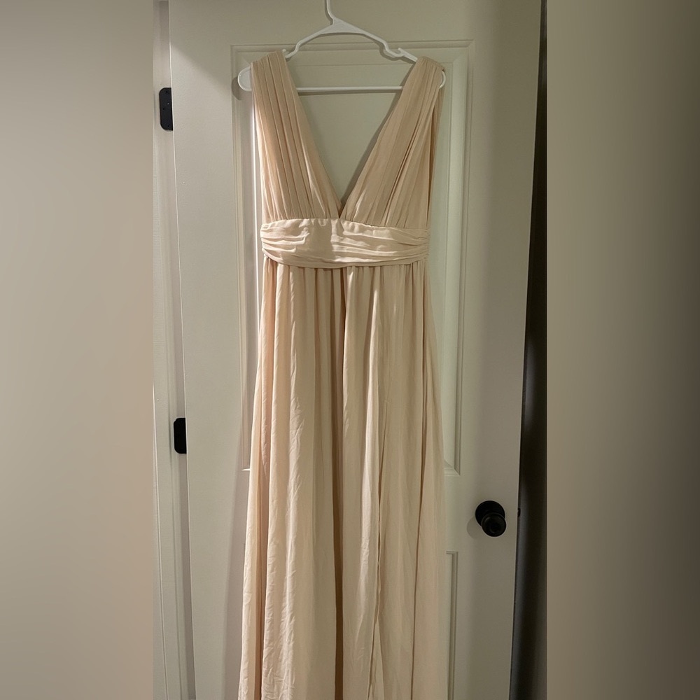 Lulu’s Heavenly Hues Maxi Dress, Cream, Medium